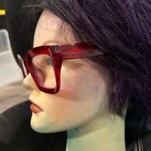 Jonathan Simkhai Red Square Frame Reading Glasses 1.25